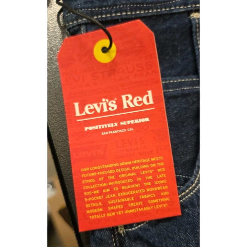 Levis Red Size 36 Cropped Wide Leg - Picture 4 of 5